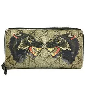 Gucci Bags Gucci Gg Logo Double Wolf Zip Around Long Wallet
